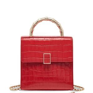 Loeffler Randall Red Tani Mini Square Crossbody Bag